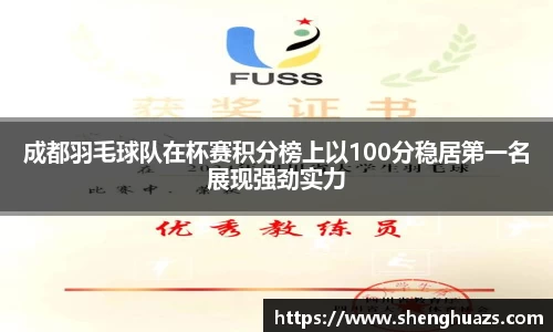 成都羽毛球队在杯赛积分榜上以100分稳居第一名展现强劲实力