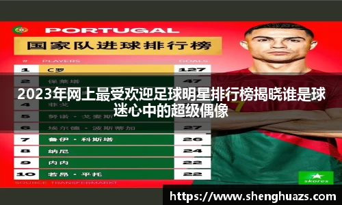 2023年网上最受欢迎足球明星排行榜揭晓谁是球迷心中的超级偶像